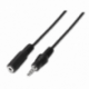 CABLE AISENS AUDIO ESTEREO JACK 3.5 M-JACK 3.5 H NEGRO 3.0M