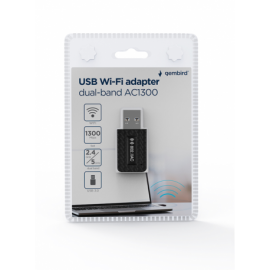 ADAPTADOR GEMBIRD WI-FI USB AC1300 DE BANDA DUAL COMPACTO