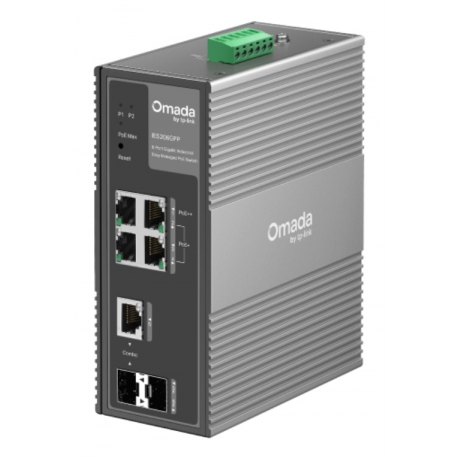 SWITCH OMADA IES208G 8-PORT GIGABIT 6-PORT POE+ AND 2-PORT POE++