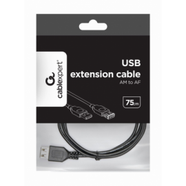 CABLE USB GEMBIRD DE EXTENSION MACHO-HEMBRA 0.75M