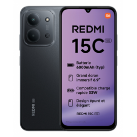 SMARTPHONE XIAOMI REDMI 15C 5G 4GB/256GB MIDNIGHT BLACK