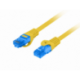CABLE RED LANBERG CAT.6A S/FTP LSZH CCA 1M AMARILLO FLUKE PASSED