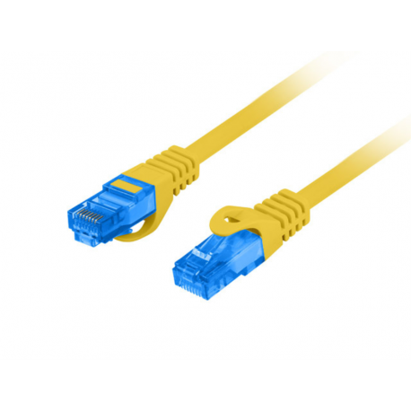 CABLE RED LANBERG CAT.6A S/FTP LSZH CCA 1M AMARILLO FLUKE PASSED
