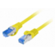 CABLE RED LANBERG CAT.6A S/FTP LSZH CCA 0.25M AMARILLO FLUKE PASSED