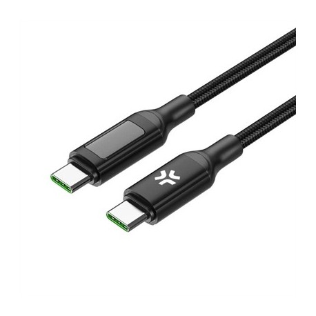 CELLY CABLE USBC-USBC2  2MT LED BK 100W