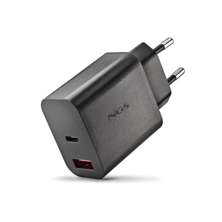 NGS CARGADOR GAN ULTRARAPIDO 20W USB-C+ USB-A