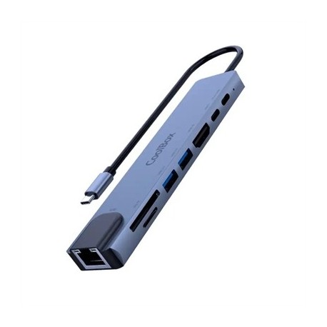 COOLBOX M.DOCK C81 USB-C/1PD/2USB-A/HDMI/SD/MSD/RJ