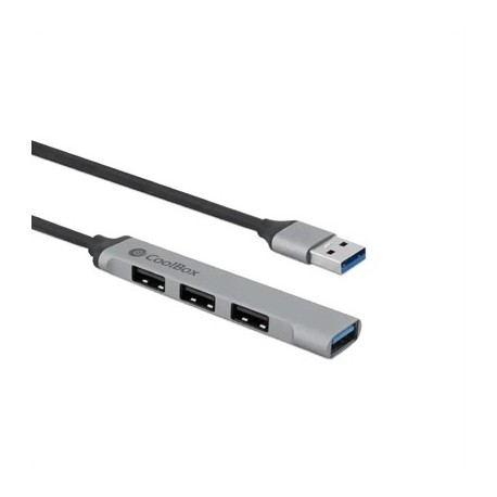 COOLBOX HUB4 LITE USB-C/A 4 PUERTOS ALUMINIO
