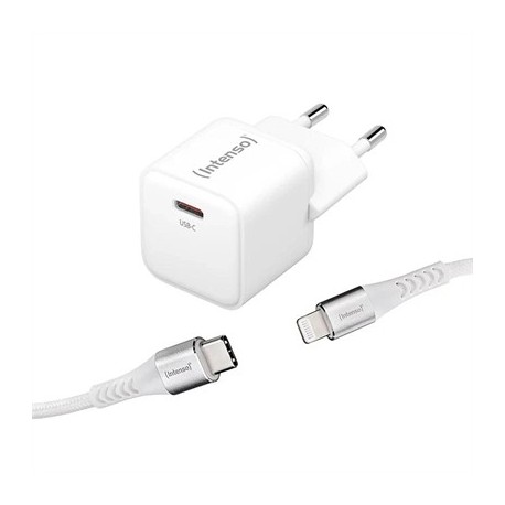 INTENSO | KIT CARGADOR GAN W30C + CABLE LIGHTNING