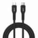 IGGUAL CABLE USB-C A TIPO C 60W 3A 100 CM TRENZADO