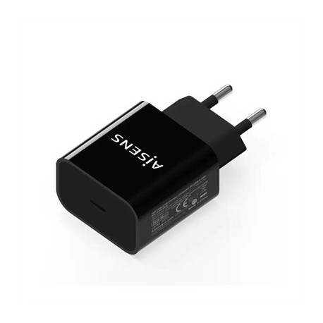 AISENS CARGADOR USB-C PD3.0 1XUSB-C 20W NEGRO