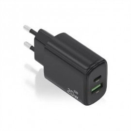 AISENS CARGADOR GAN 20W USB-C PD 3.0 USB-A QC3.0