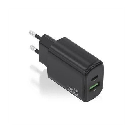 AISENS CARGADOR GAN 20W USB-C PD 3.0 USB-A QC3.0