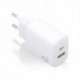 AISENS CARGADOR GAN 25W USB-C PD 3.0 USB-A QC3.0