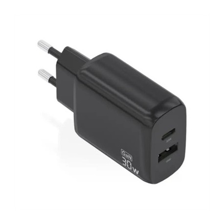 AISENS CARGADOR GAN 30W USB-C PD3.0 QC4.0 USB-A