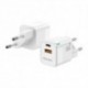 AISENS CARGADOR GAN 30W USB-C PD3.0 QC4.0 USB-A