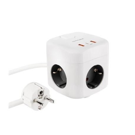 NANOCABLE BASE DE ENCHUFE CON 3 USB C/ INTERRUPTOR