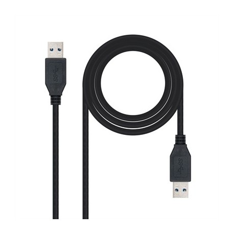 NANOCABLE CABLE USB 3.0, TIPO A/M-A/M, NEGRO, 1M