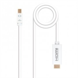 NANOCABLE CABLE CONVERSOR MINI DP/ HDMI 2 M BLANCO