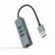 NANOCABLE CONVERSOR USB 3.0 ETHERNET + 3XUSB 3.0