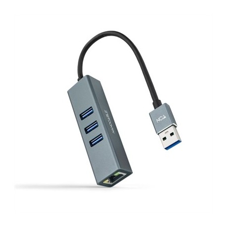 NANOCABLE CONVERSOR USB 3.0 ETHERNET + 3XUSB 3.0