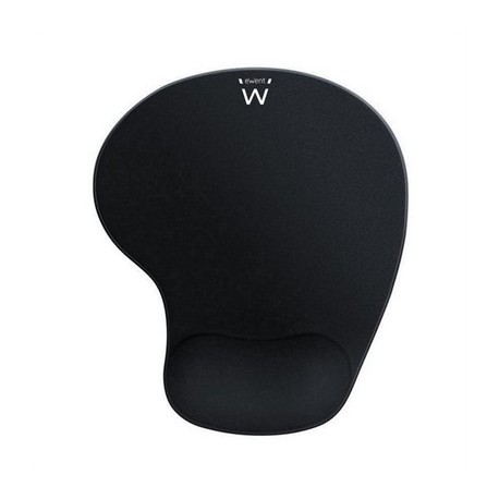 EWENT ALFOMBRILLA DE GEL REPOSAMUÑECAS NEGRA