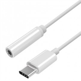 AISENS CONVERSOR USB C-M JACK 3.5-H BLANCO 15CM