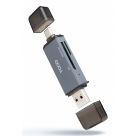 TOOQ TQR-3001G LECTOR USB3.0 (USB-C+USB-A) SD/TF