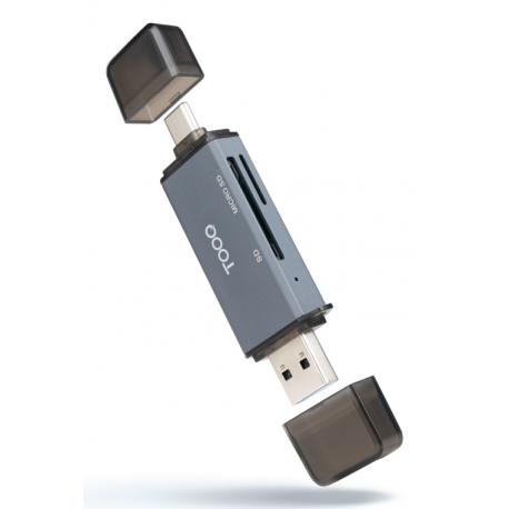 TOOQ TQR-3001G LECTOR USB3.0 (USB-C+USB-A) SD/TF