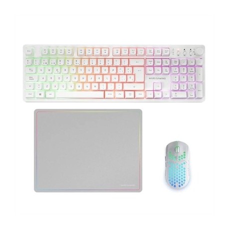 MARS GAMING COMBO MCPWXWES GAMING 3IN1 RGB BLANCO