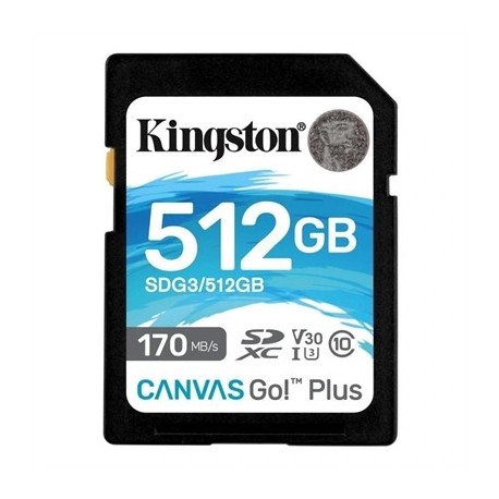 KINGSTON CANVAS GO! PLUS SD 512GB CLASS 10 U3 V30