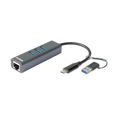 D-LINK DUB-2332 USB-C/USB GBE ADAPTER 3XUSB 3.0