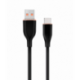 CABLE DE CARGA Y DATOS GEMBIRD USB TIPO C DE SILICONA PREMIUM 1,5 M NEGRO