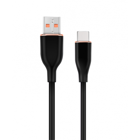 CABLE DE CARGA Y DATOS GEMBIRD USB TIPO C DE SILICONA PREMIUM 1,5 M NEGRO