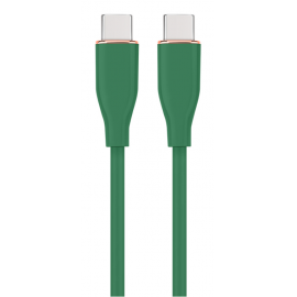 CABLE DE CARGA Y DATOS GEMBIRD (PD) TIPO-C SILICONA ALTA CALIDAD 1,5M VERDE