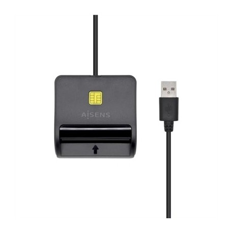 AISENS LECTOR TARJETAS INTELIGENTE DNI NEGRO