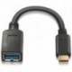 NANOCABLE CABLE USB 3.1 GEN1 3A, USB-C/M-A/F, 15CM