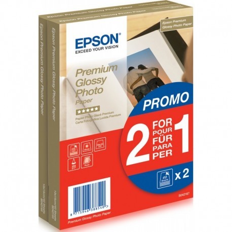 EPSON PAPEL PREMIUM GLOSSY PHOTO 255 GR, 10 X 15CM, 40H. PROMOCION 2X1