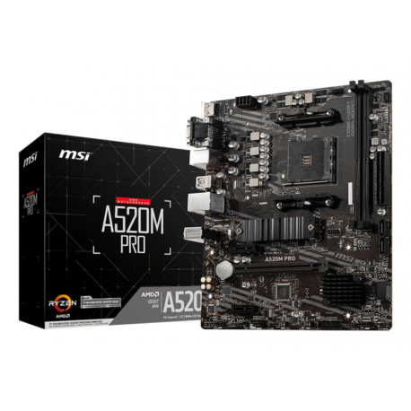 PLACA BASE MSI A520M PRO AM4 MATX 2XDDR4