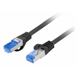CABLE RED LANBERG LATIGUILLO CAT.6A S/FTP LSZH CCA 10M NEGRO FLUKE  PASSED