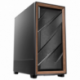 CAJA ANTEC FLUX SE ATX WOOD NEGRO 2XUSB SN FUENTE