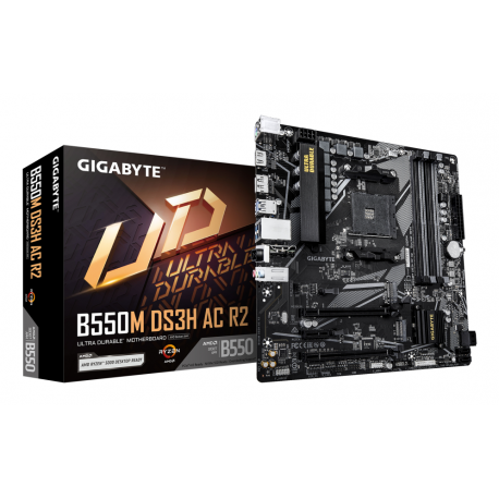 PLACA BASE GIGABYTE B550M DS3H AC R2  AM4 MATX 4XDDR4