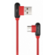 CABLE NATEC USB-C MACHO A USB-A 2.0 MACHO 1M CONECTORES EN ANGULO ROJO EN CAJA