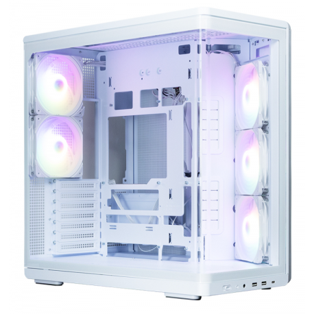 CAJA ZALMAN P60 WHITE ATX 3 XVENT 120MM ARGB 2XUSB 3.0 NEGRO S/N FUENTE