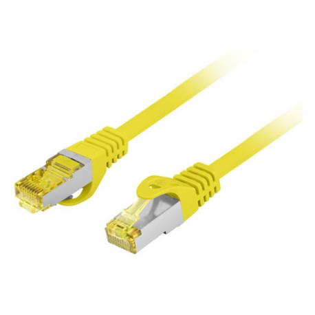 CABLE RED LANBERG LATIGUILLO CAT.6A S/FTP LSZH CU 1M AMARILLO FLUKE PASSED
