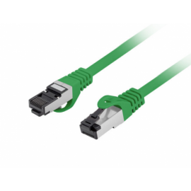 CABLE RED LANBERG LATIGUILLO CAT.8.1 S/FTP LSZH CU 0.5M VERDE FLUKE PASSED