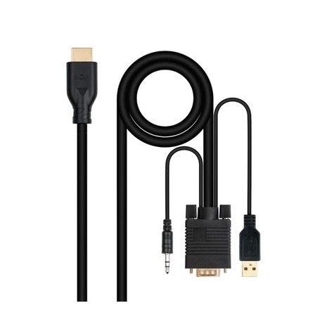 NANOCABLE CONVERSOR VGA+AUDIO A HDMI M-M 1,8 M