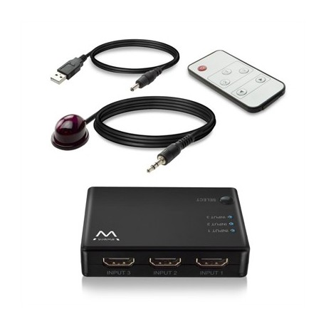 EWENT EW3730 SWITCH HDMI 4K 3X1CON MANDO DISTANCIA