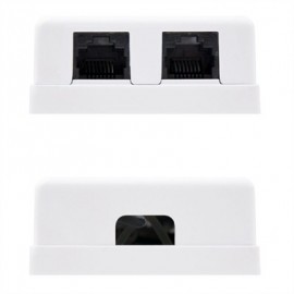 NANOCABLE ROSETA SUPERFICIE CAT.6 UTP 2TOMAS BLANC