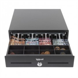 IGGUAL CAJON PORTAMONEDAS IRON-XS 33CM 4+8 NEGRO